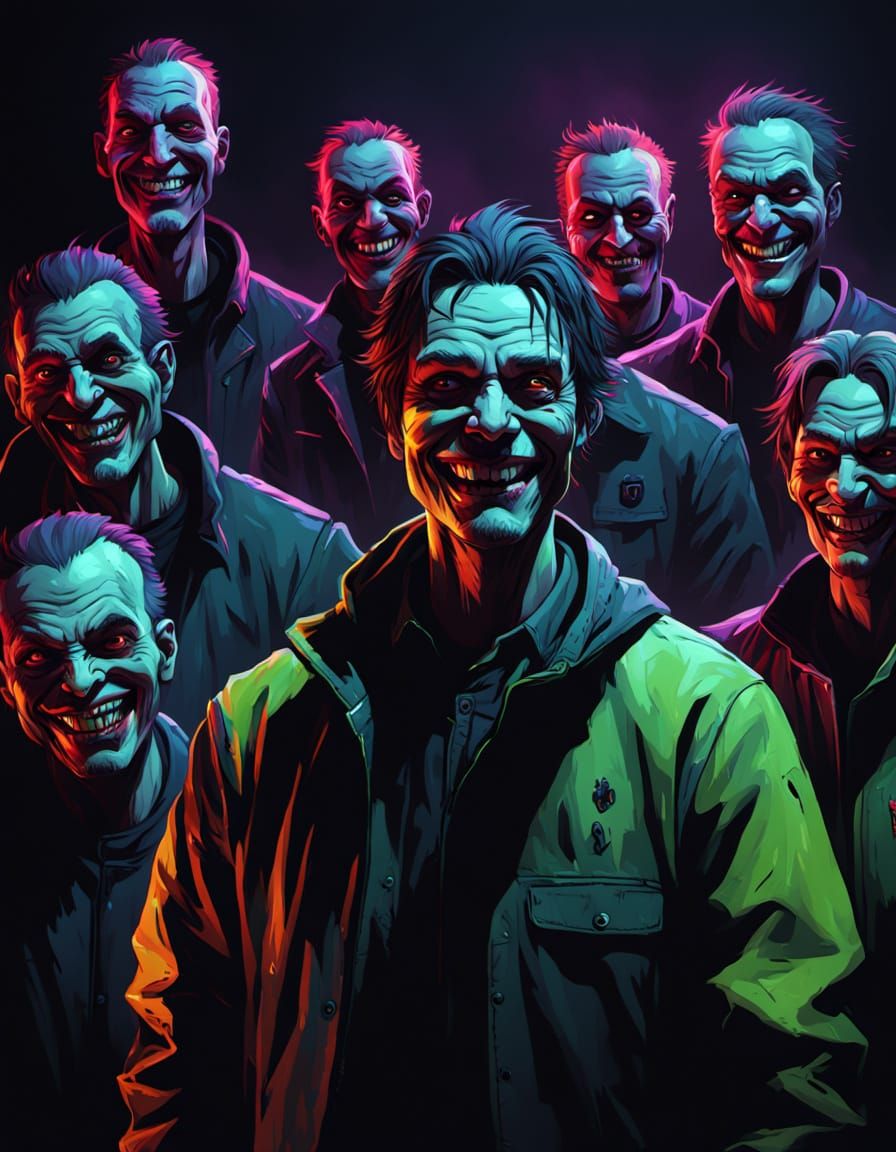 Psychopath Team Concept Art in Rutkowski Style