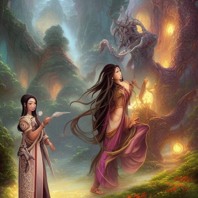Yuan-Ti Rogue Monk in Ethereal Fantasy Setting