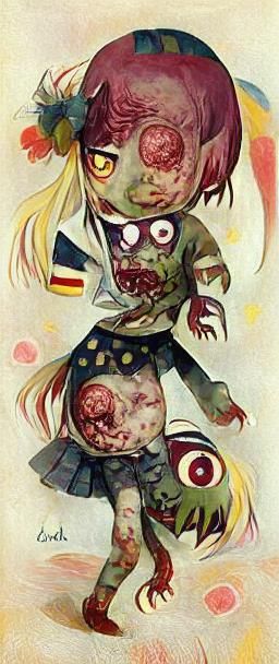 Zombie Chibi Body Horror as Abstract Art