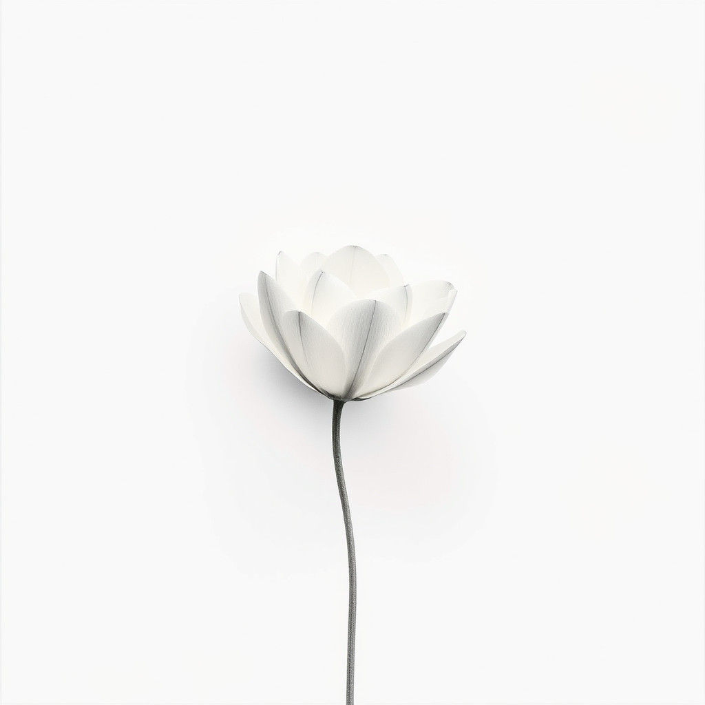 Minimalist Flower Inspired by Geometric Abstraction