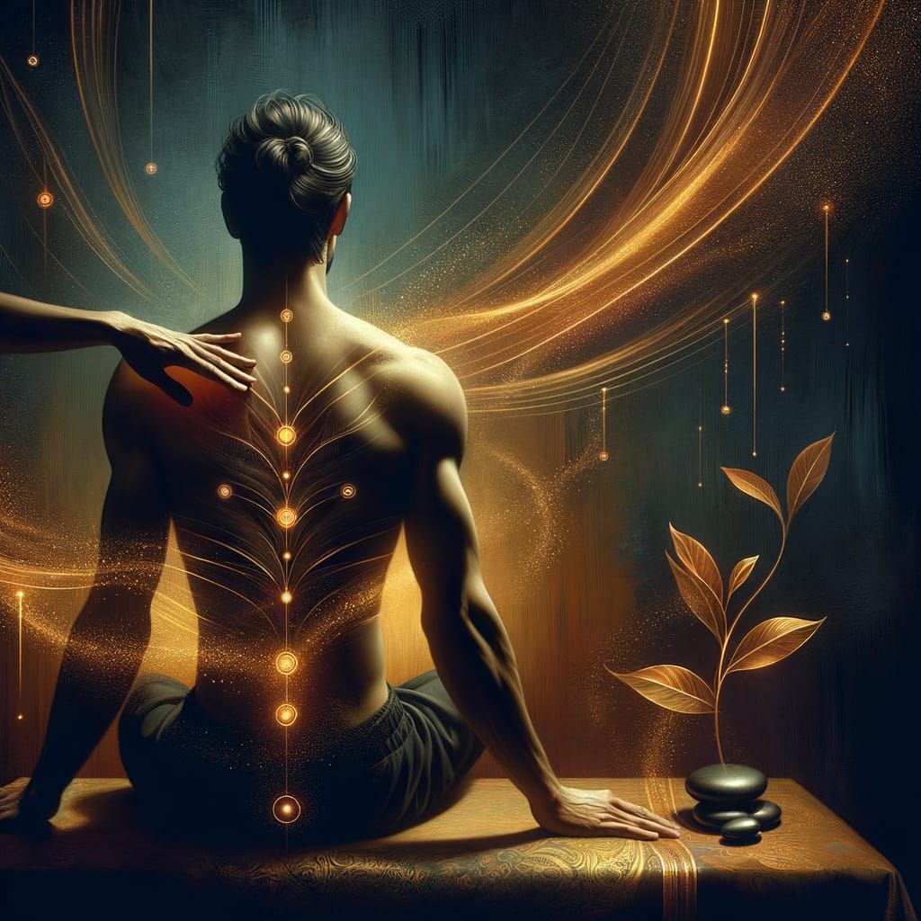 Golden Radiance: A Therapeutic Tantric Massage Scene