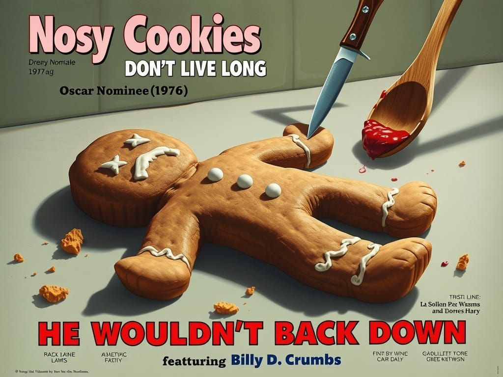 1970s Horror Film Poster: Nosy Cookies Don't Live Long