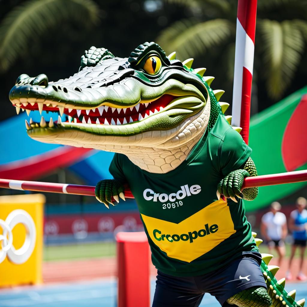 Croco Grock in pole vault