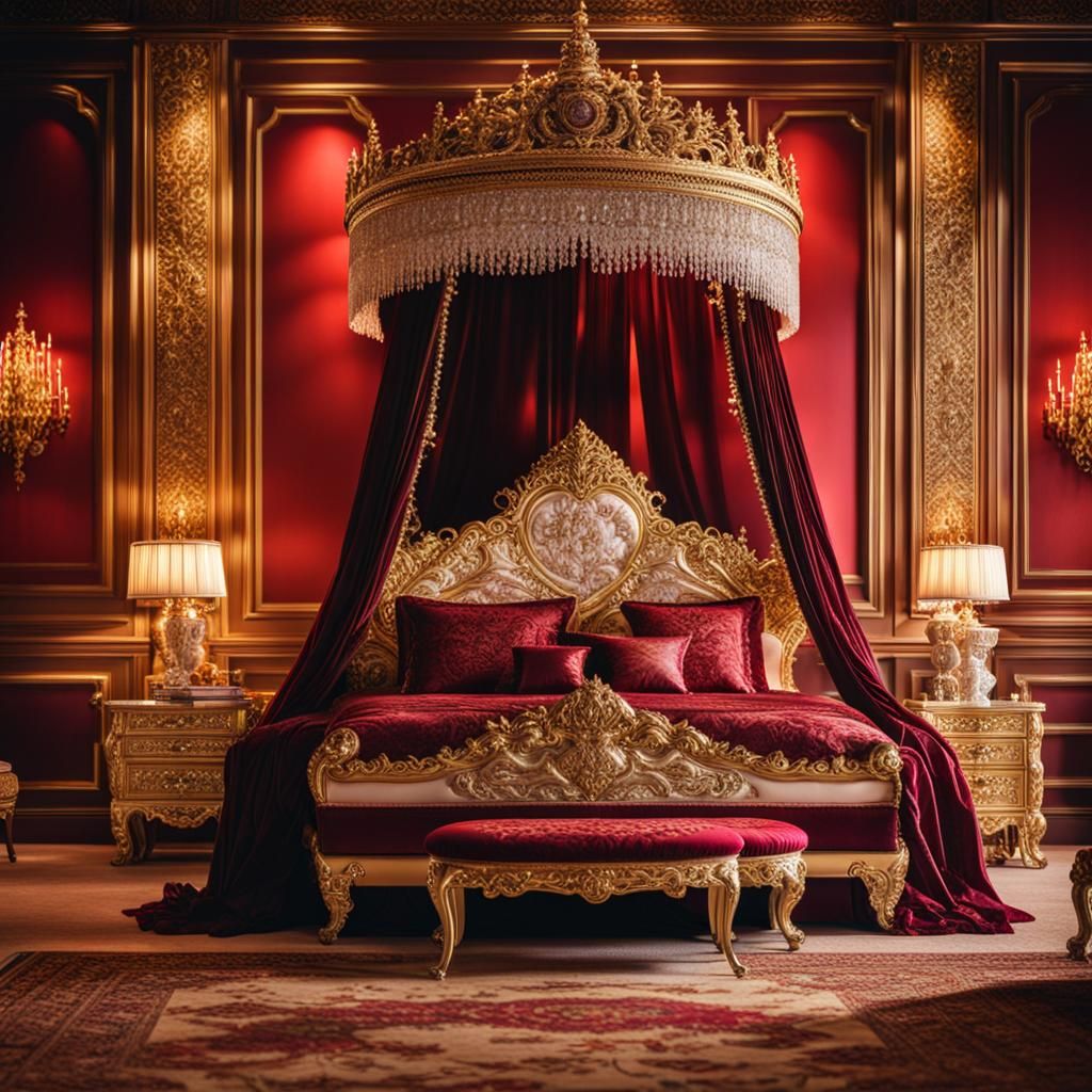 Opulent White Bedroom: Royal Luxury and Silk Jewels