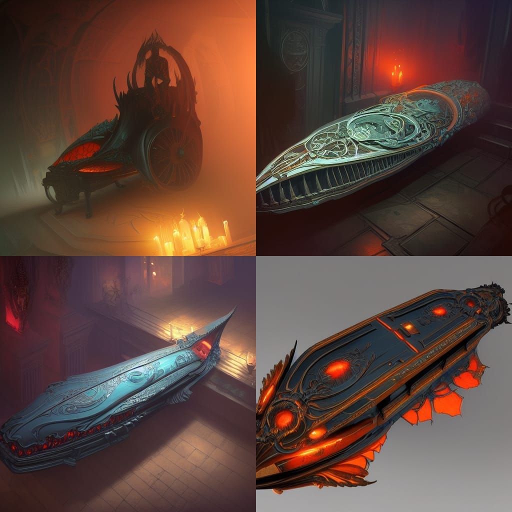Vampire Coffin Concept Art in 8K Resolution