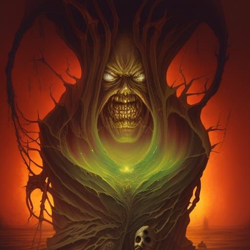 The Personification of Time as Ancient Skull