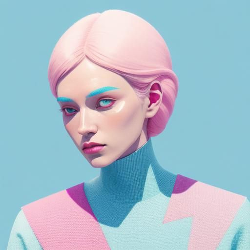 Enigmatic Character in Pop Art Style