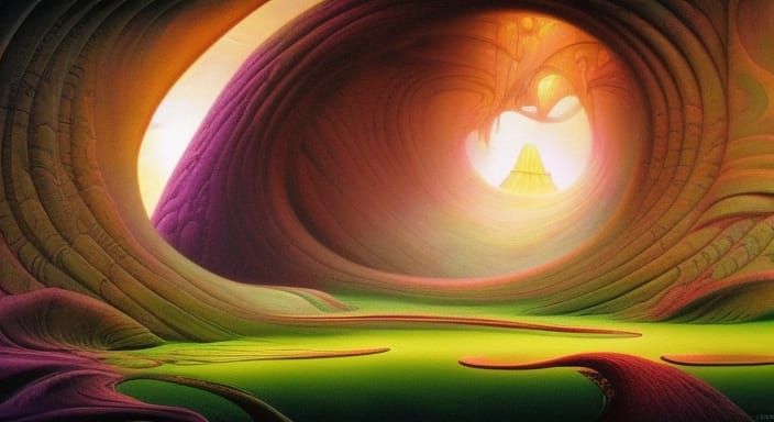 Mystical Dreamscape: Fantasy Art with Dynamic Lighting