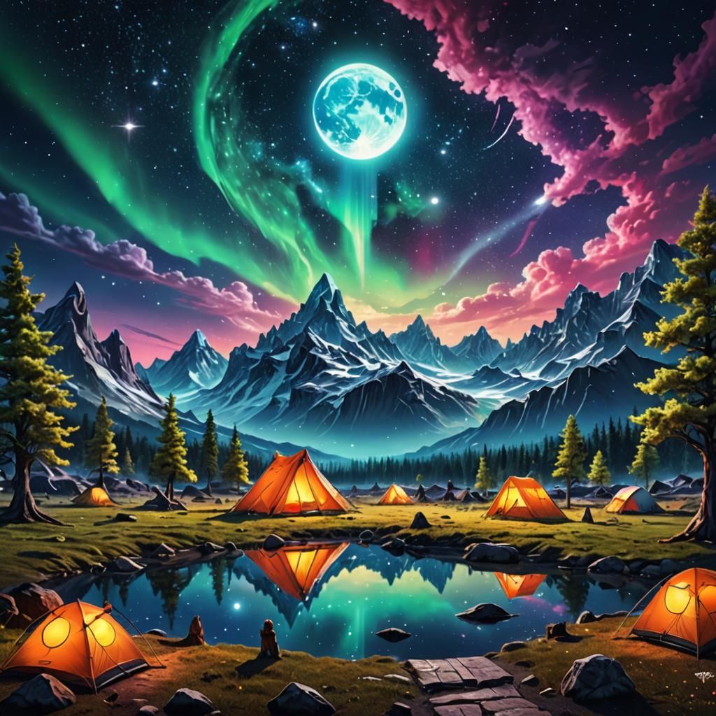 Epic cosmic campsite