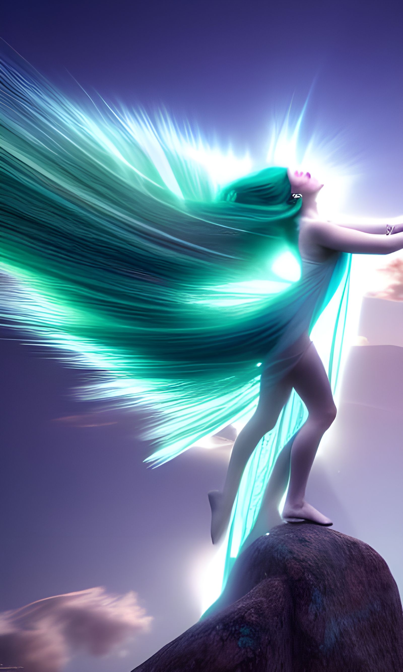 Goddess of the Mountain: Hyperrealistic Portrait