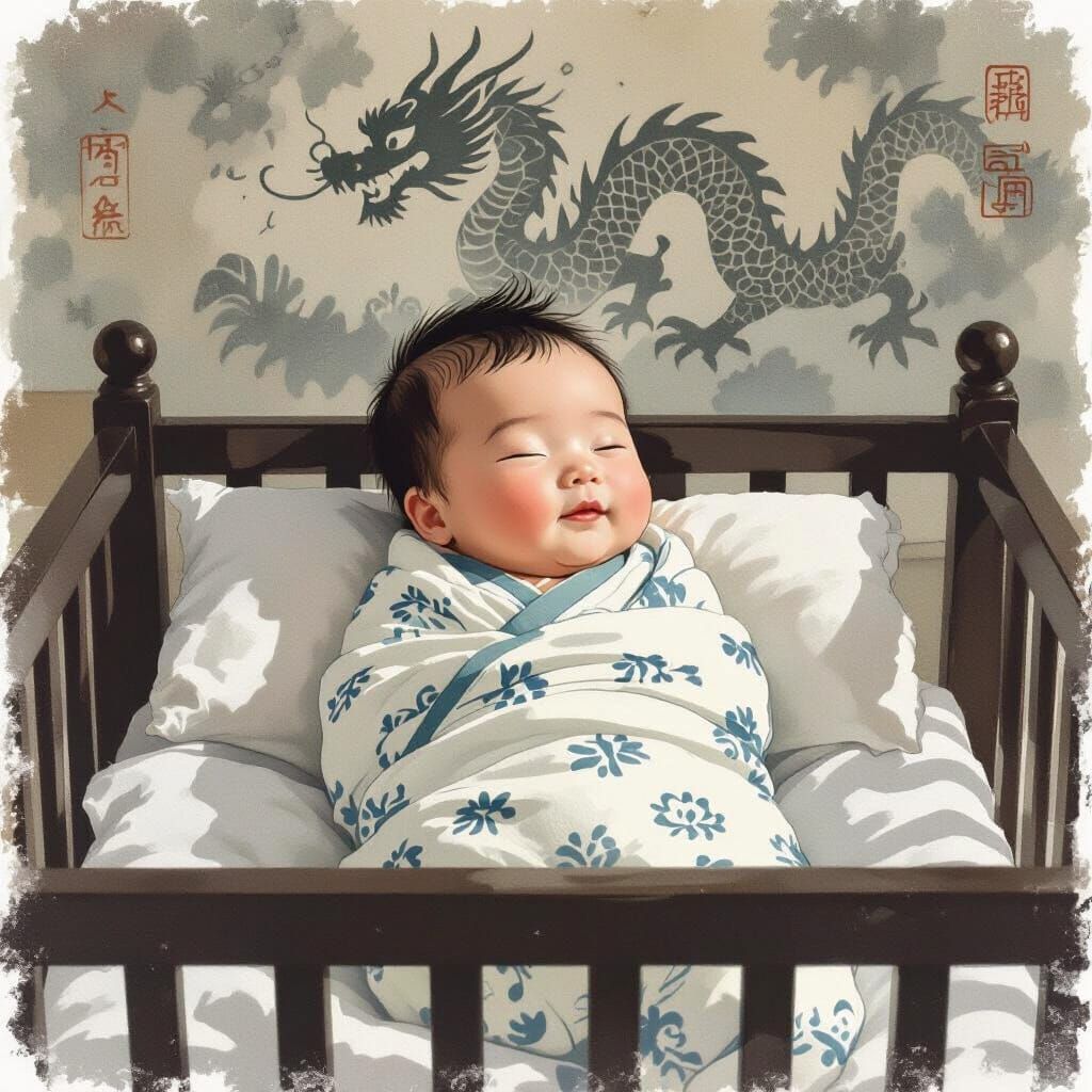 Newborn in 1940s San Francisco: Disney-Miyazaki Style