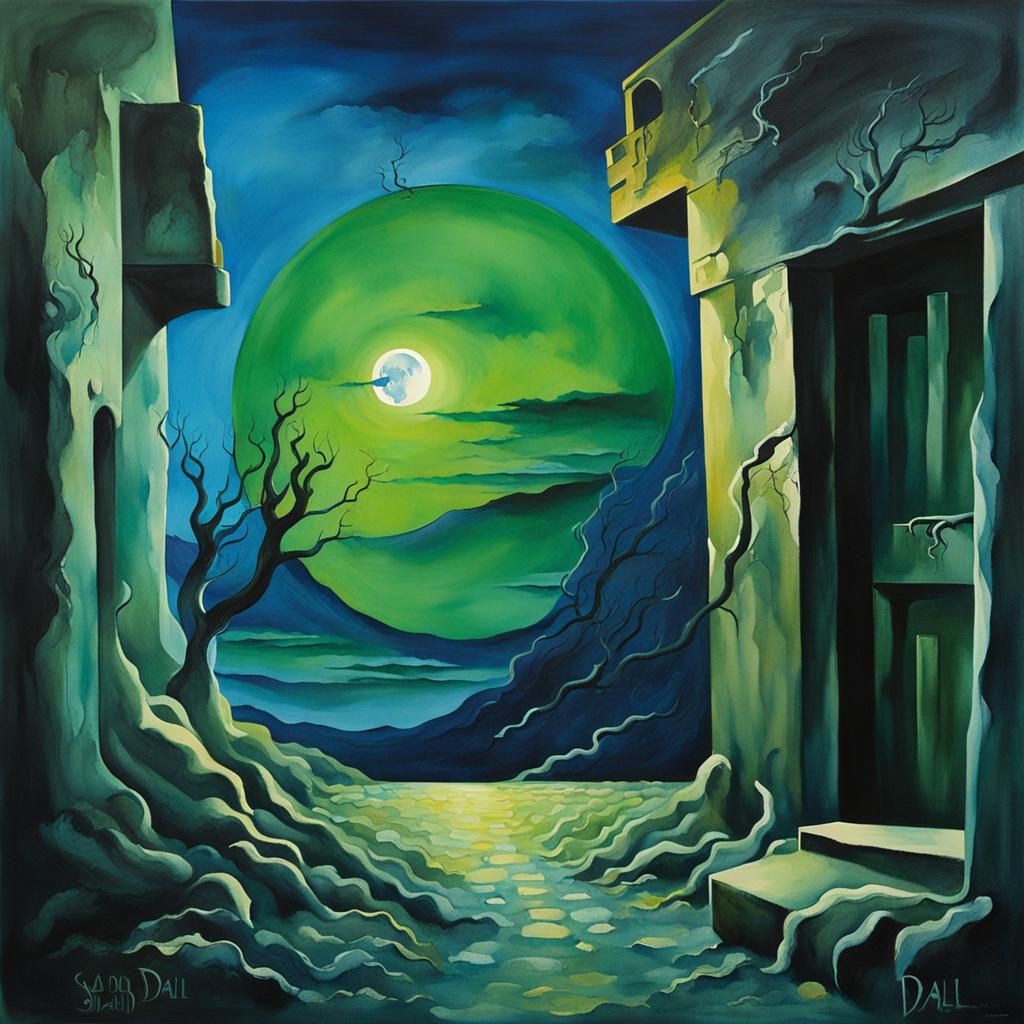 Clawed Creature Hiding in Moonlit Alleyway