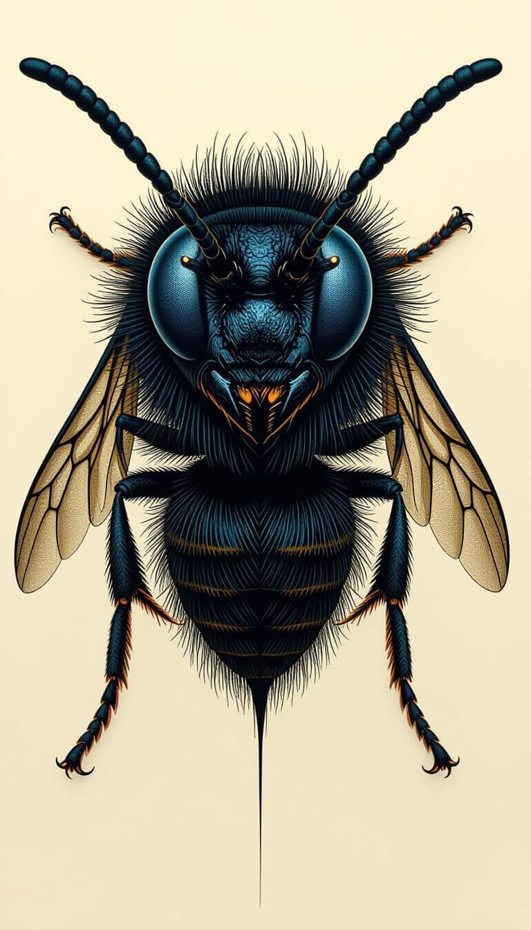 A large rabid evil wasp