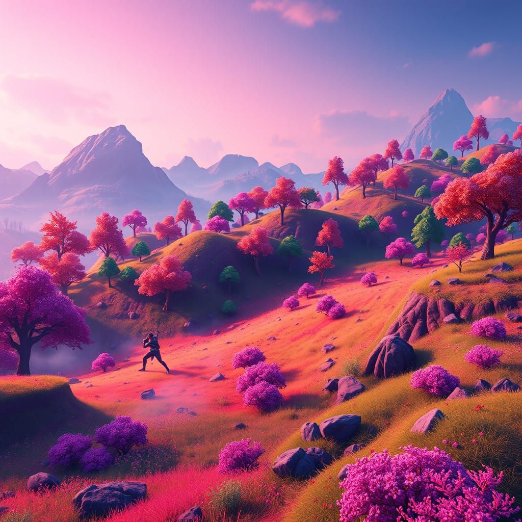 Fantastical Fortnite Landscape in Dreamlike Detail