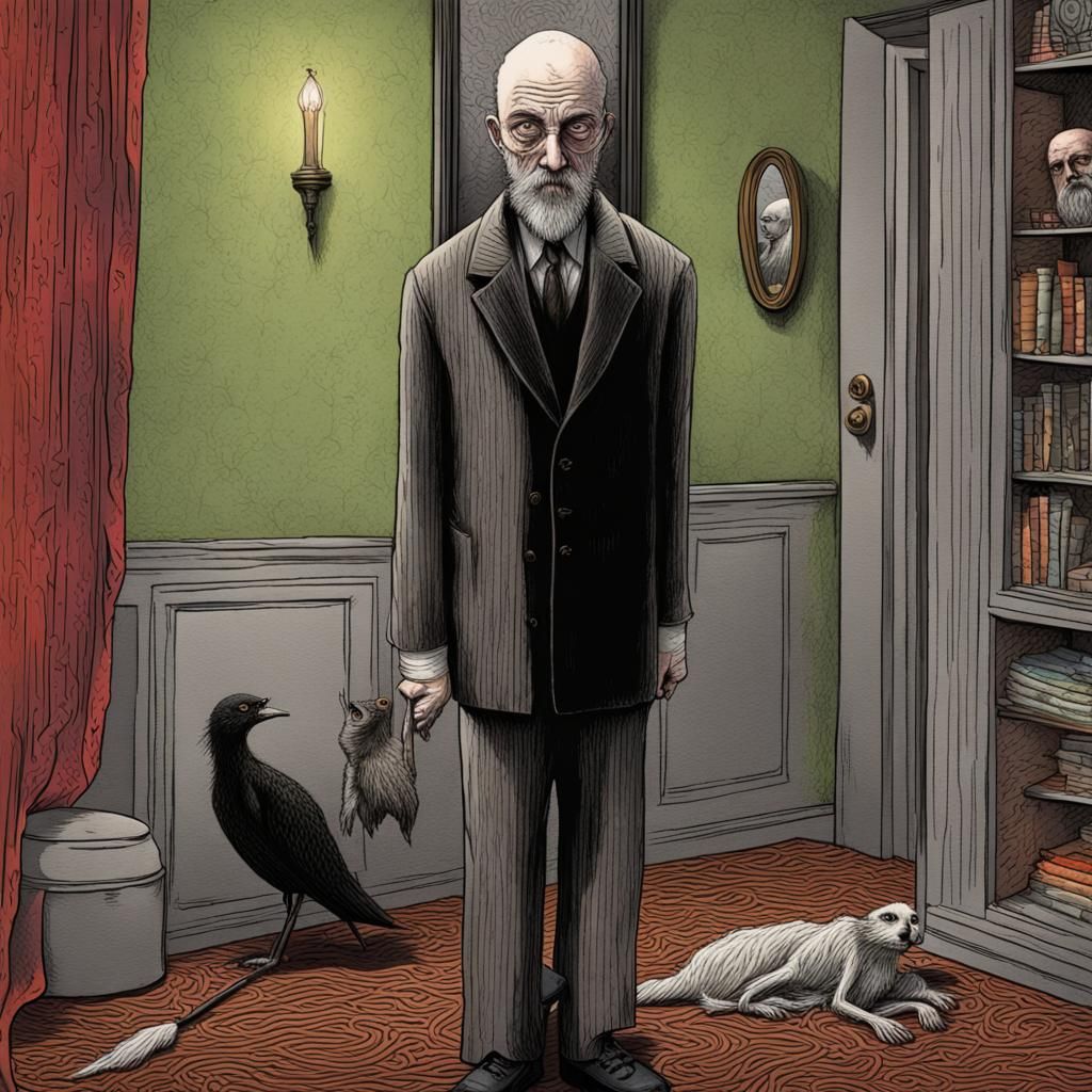 MURDER. Edward Gorey style.