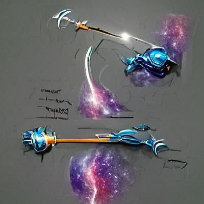 Cosmic Rapier Concept Art: Futuristic Celestial Weapon