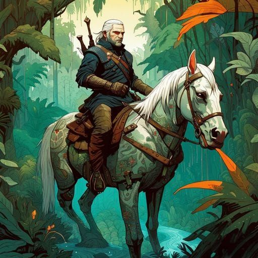 Witcher Exploring a Mysterious Jungle