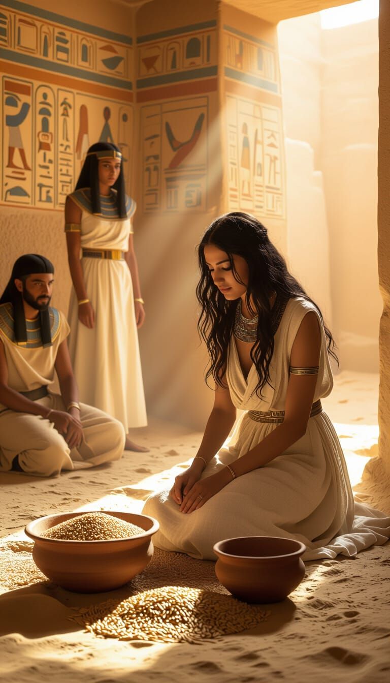 Dramatic Ancient Egyptian Scene in Cinematic Style