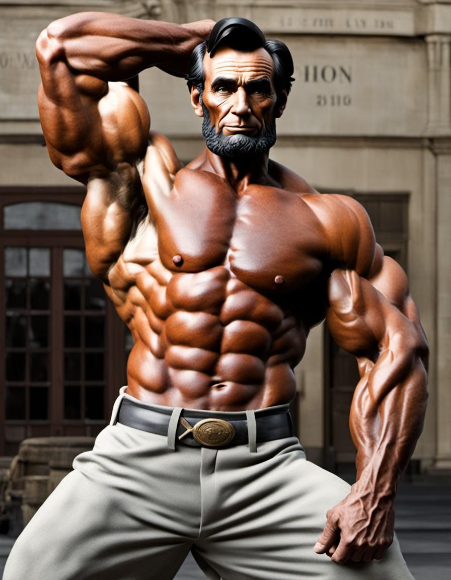 Muscular Abraham Lincoln: A Digital Portrait