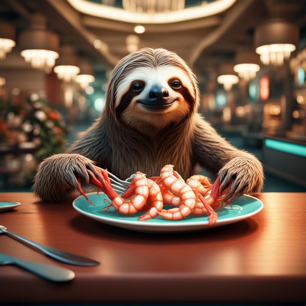 Sloth's Mall Treat: Detailed Fantasy Art