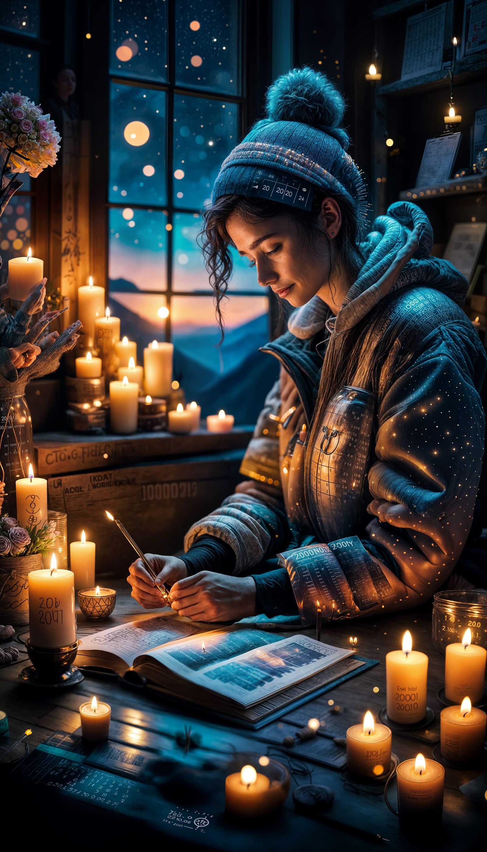 200-Day Milestone Celebration with Glowing Candles