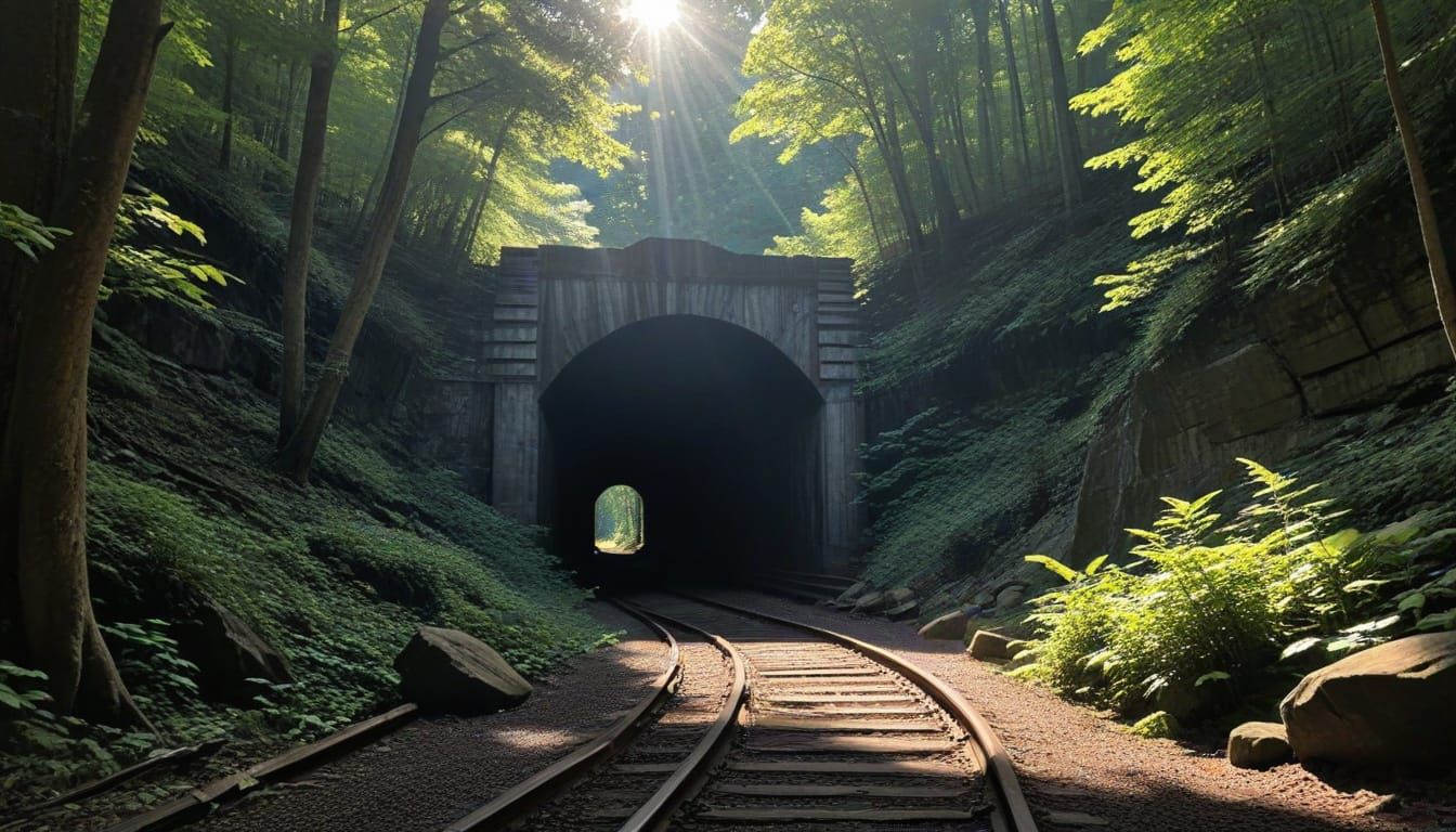 Gorilla in Abandoned West Virginia Train Tunnel
