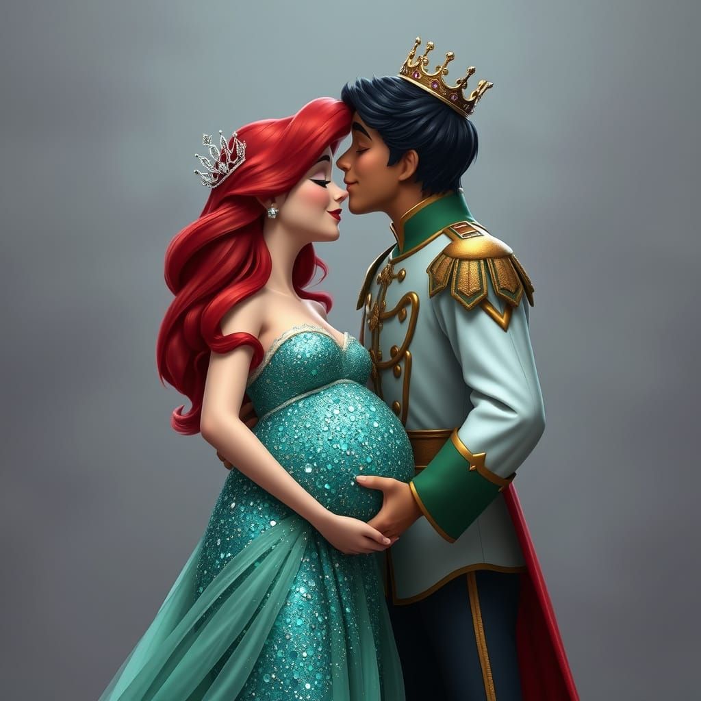 Pregnant Ariel and Prince Eric: A Disney Fairytale