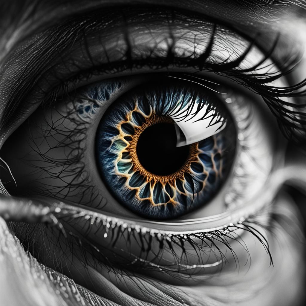 Galaxy Eye: Hyperrealistic Macro Portrait