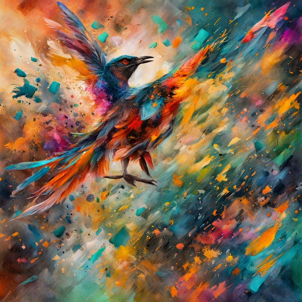 Vibrant Abstract Animal Forms in Dreamlike Harmony