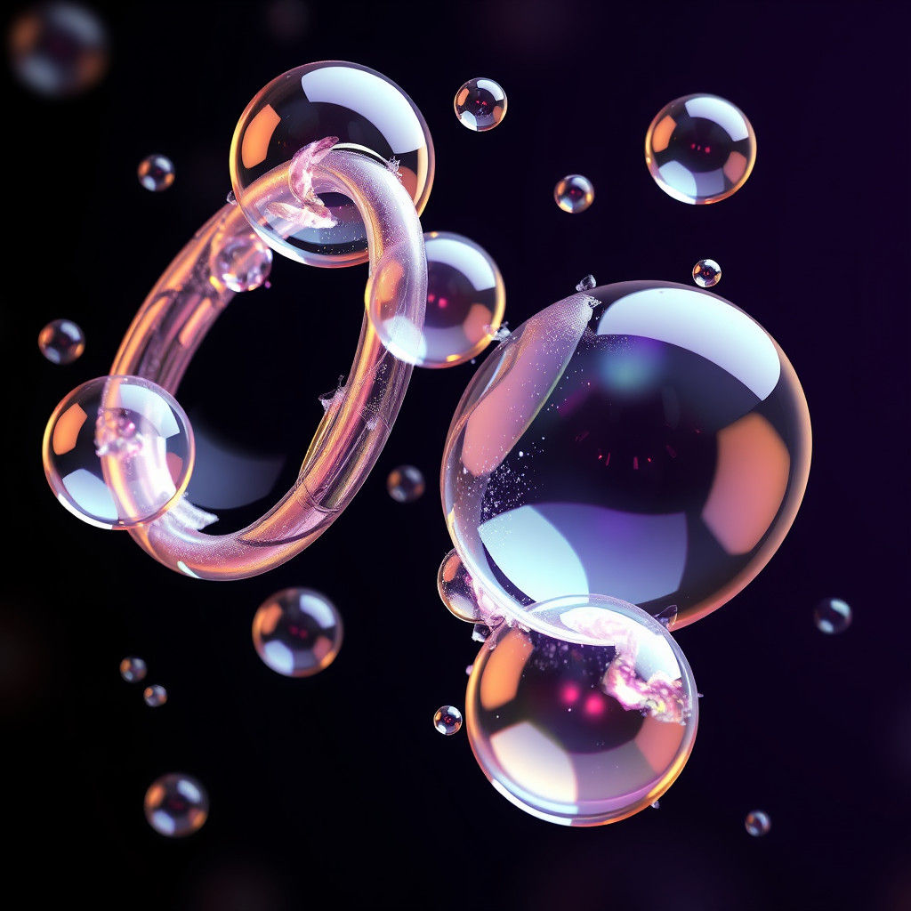 Shimmering Bubbles Spell OK in Dreamlike Display