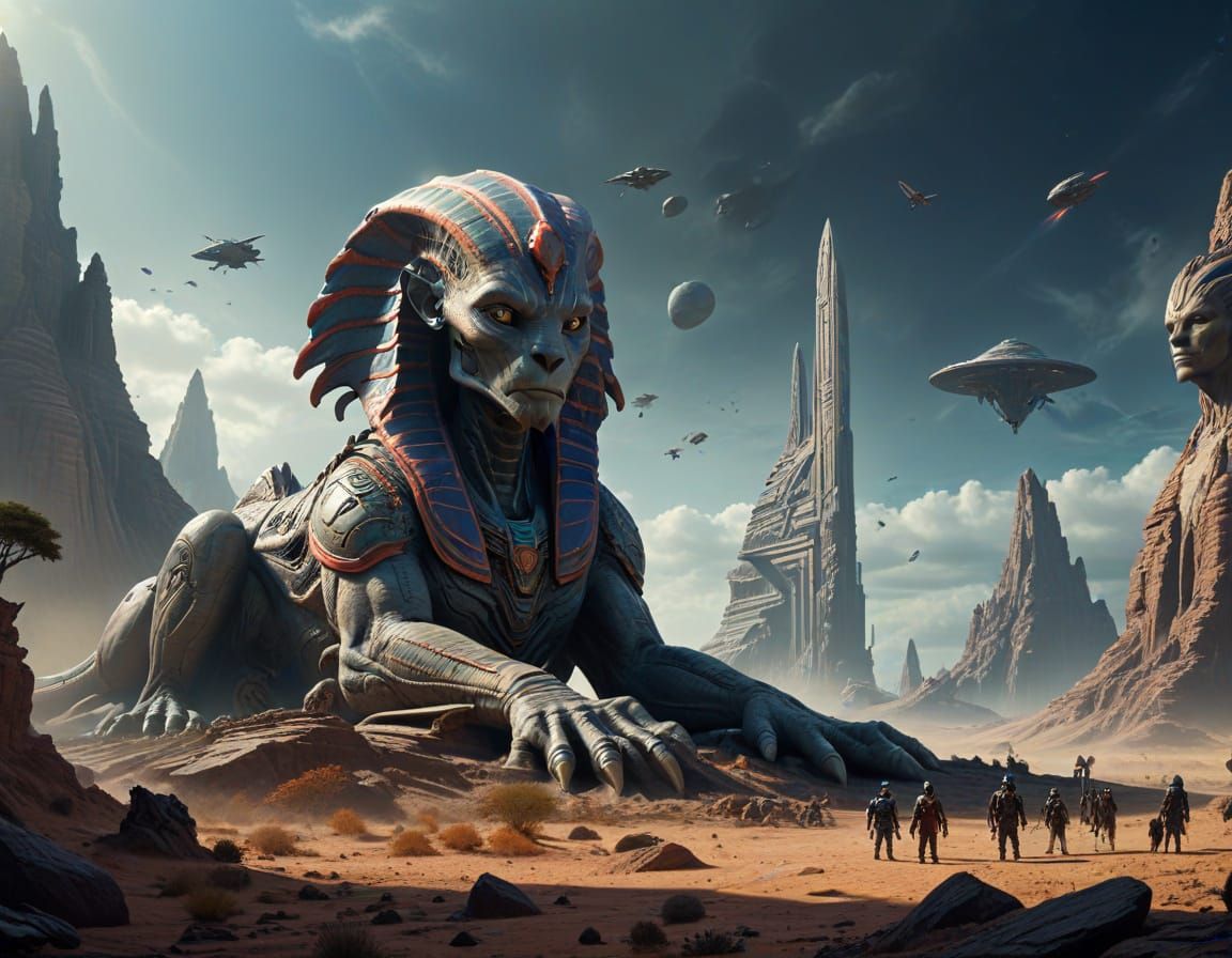 Ethereal Beings Unite with Enigmatic Gray Sphinx