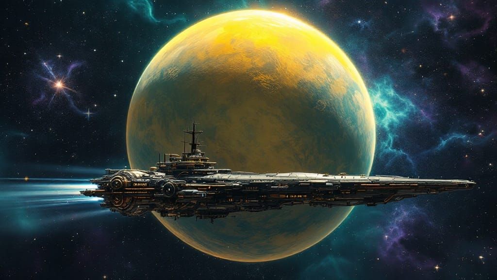 Majestic Planetscape in Photorealistic Fine Art Style