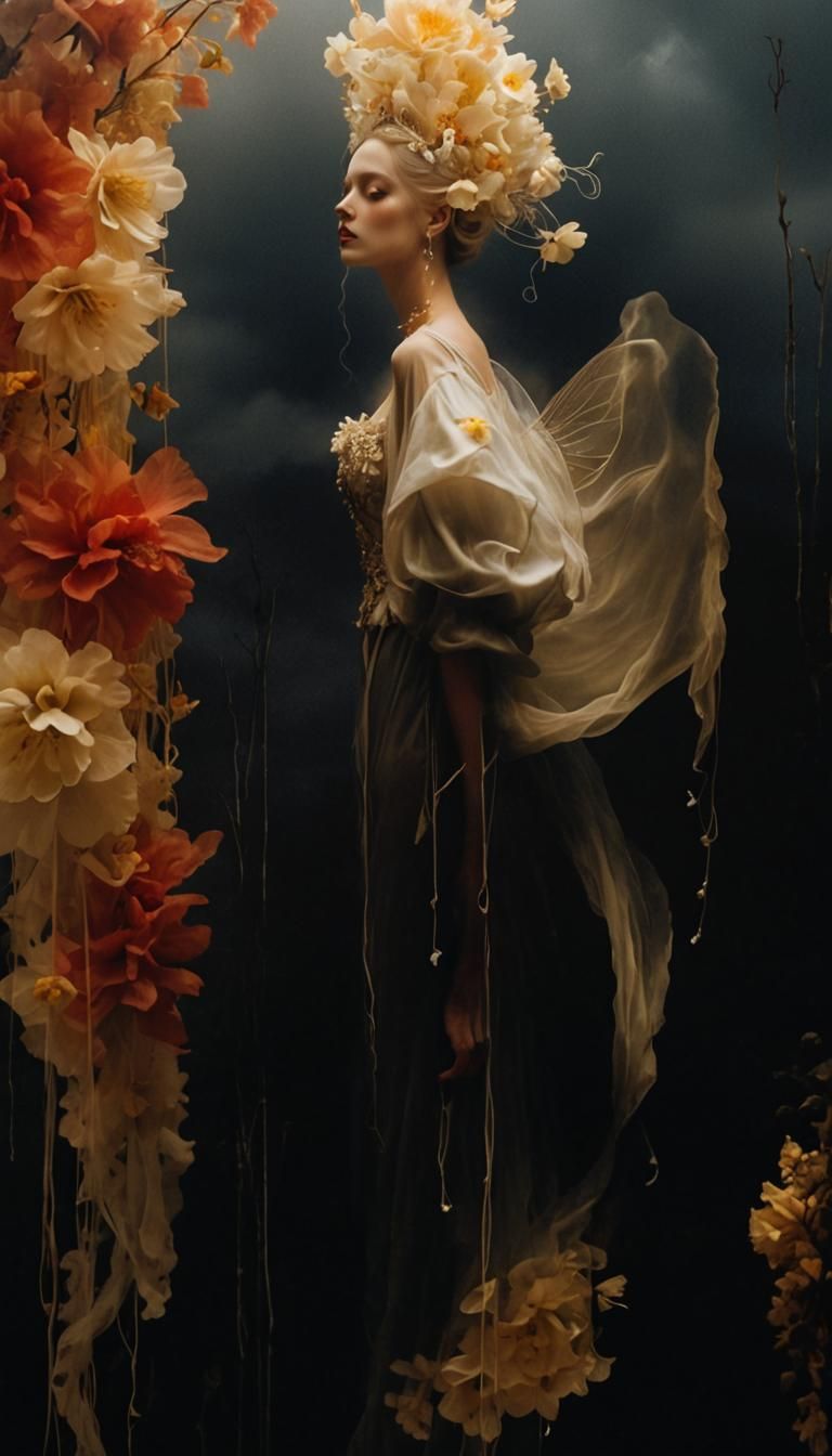 Ethereal Fairy in Surreal Dreamscape, Dramatic Lighting