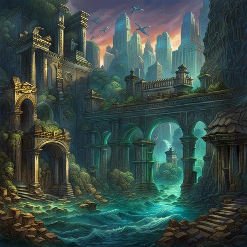 Lost City of Atlantis: AI Interpretation