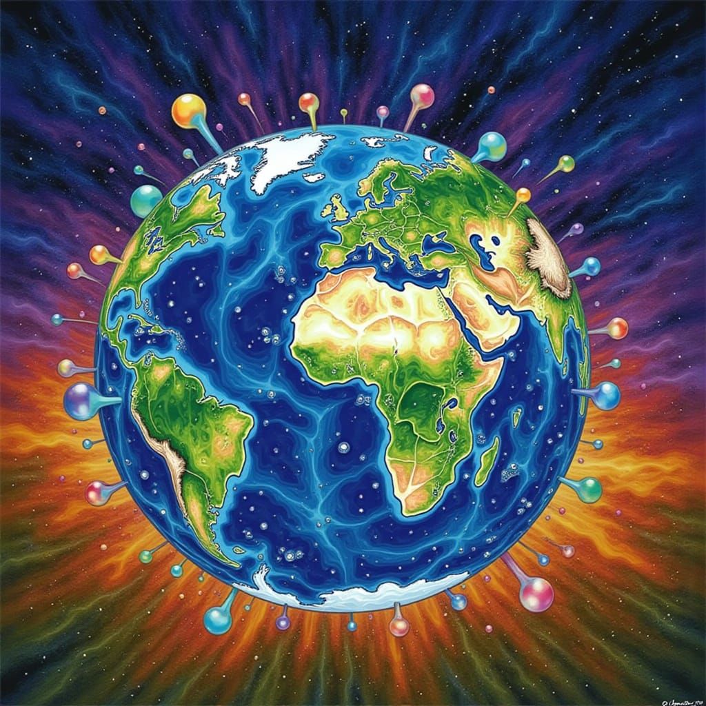 Psychedelic Wormholes in a Surreal Landscape