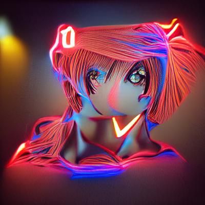 Anime Neon Glow VRay Render