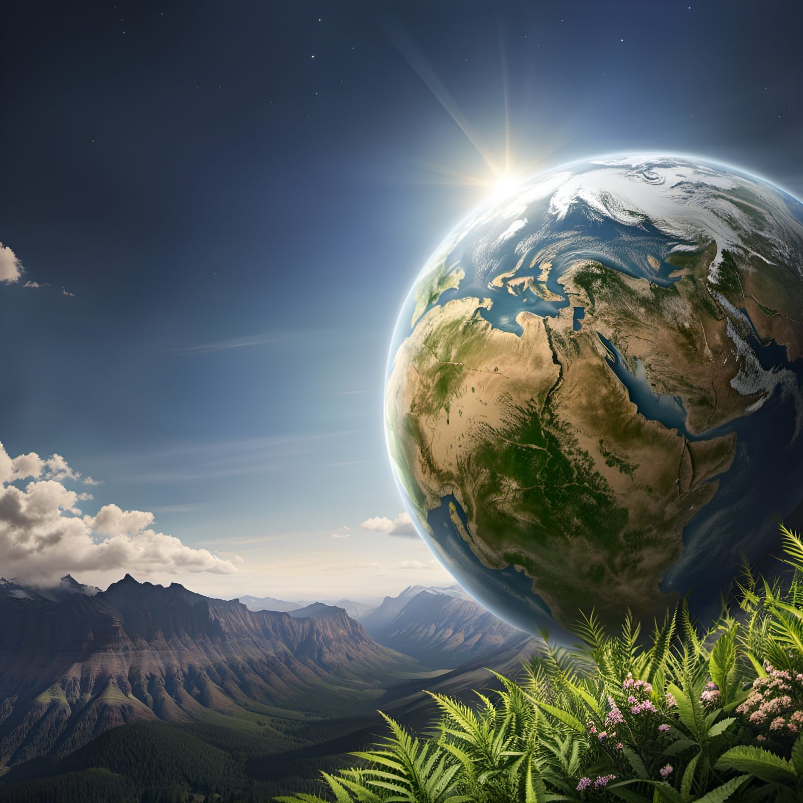 AI Generated Image of Planet Earth