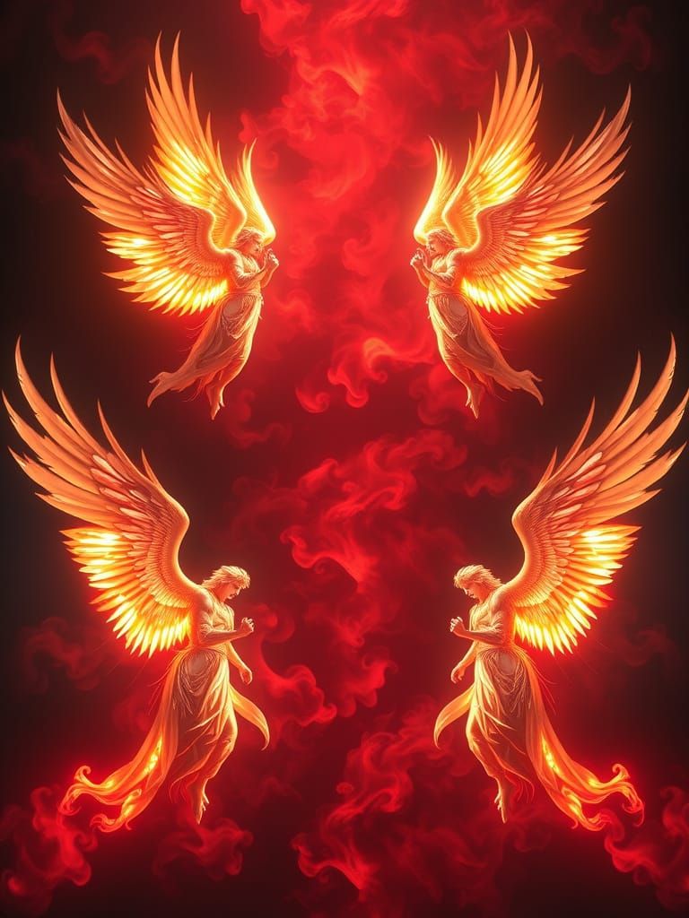 Angelic Guardians of Eternity in Hyper-Realistic Digital Art