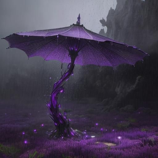 Purple Rain: Detailed Matte Painting in 64k
