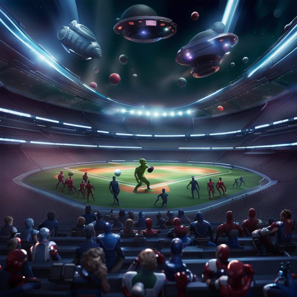 Intergalactic Baseball Game: Humans vs Aliens in 3D