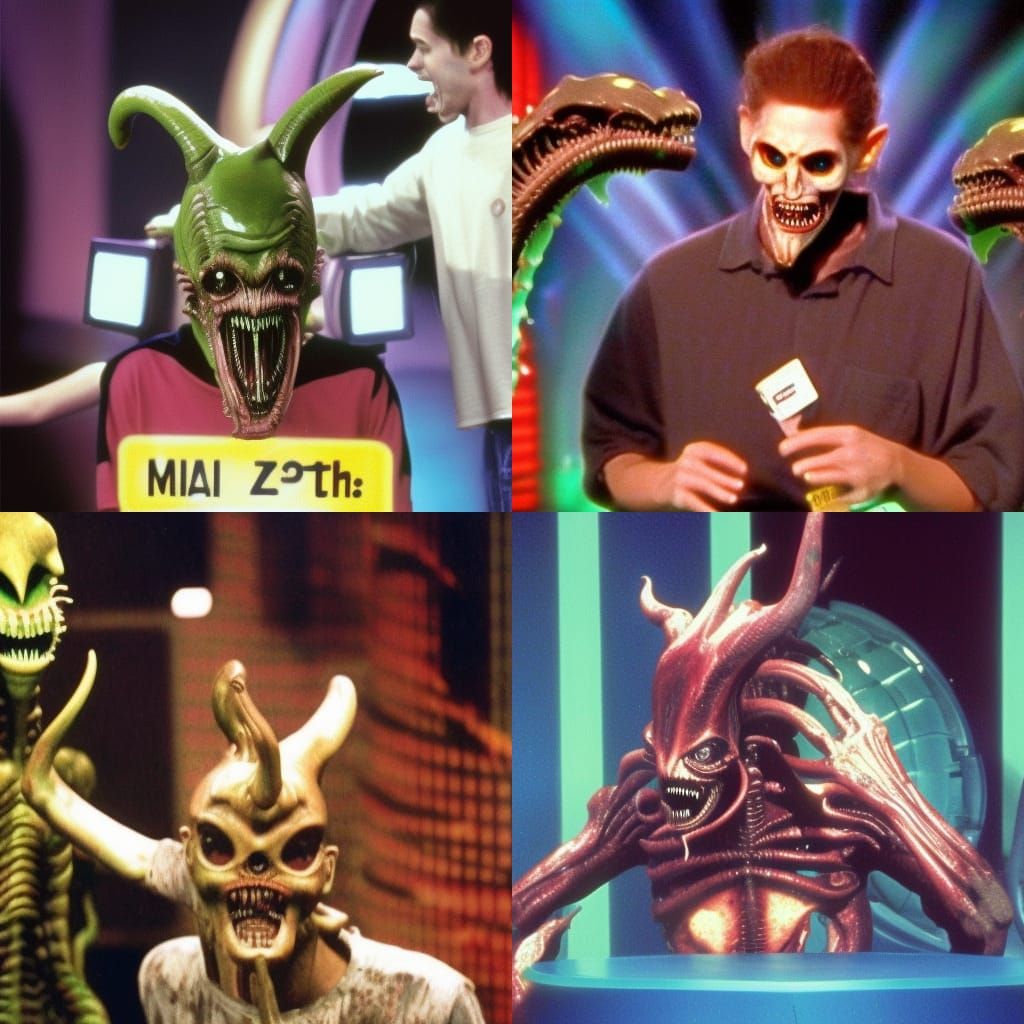 Terrifying Xenomorph on 90s Horror Game Show