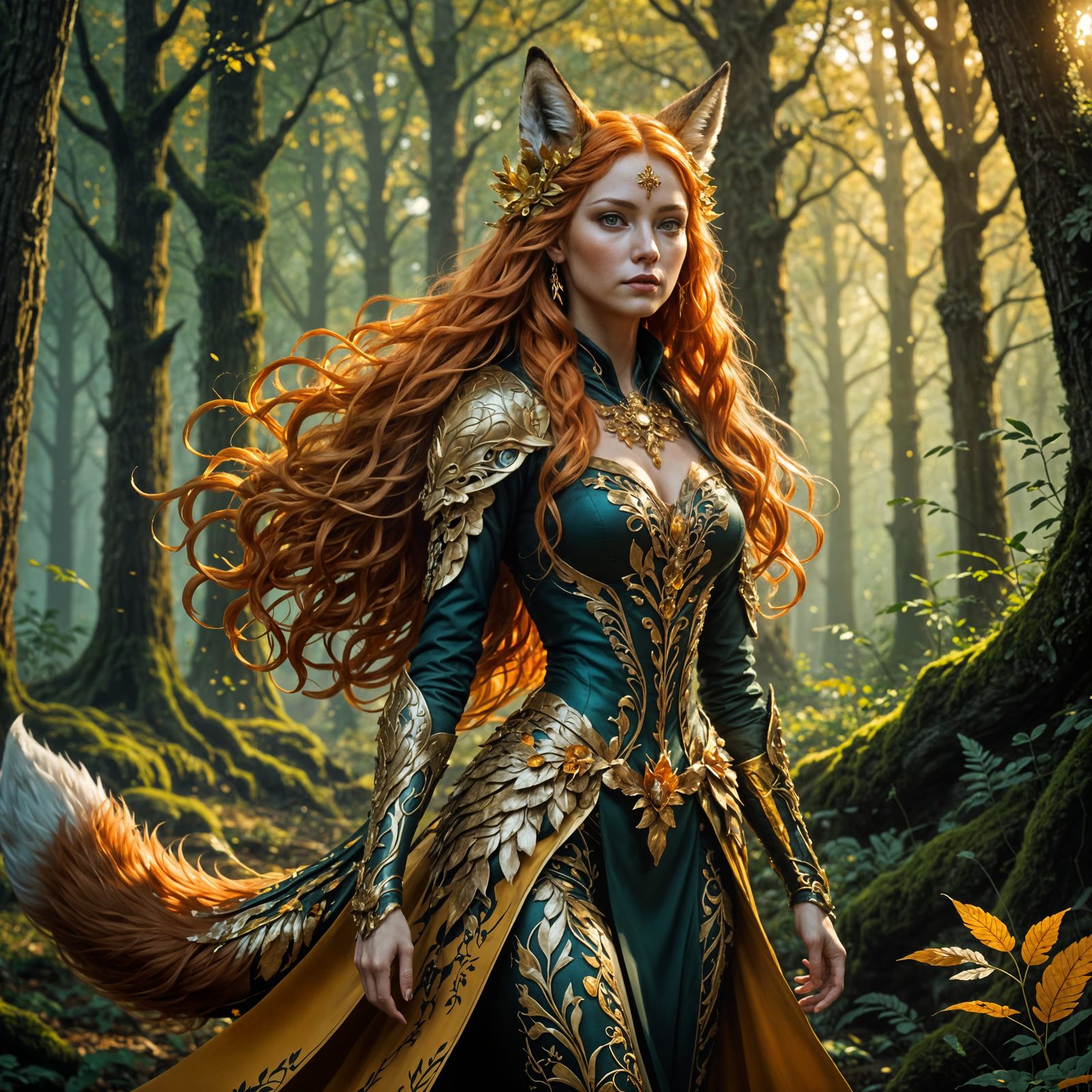 Enchanted Forest Maiden with Fox Ears