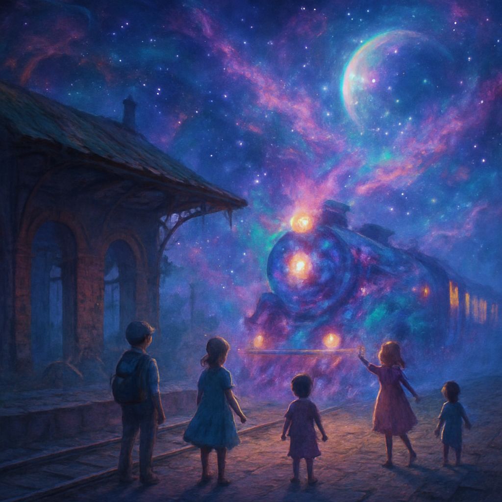 Cosmic Train Picks Up Children in Dreamlike Fantasy