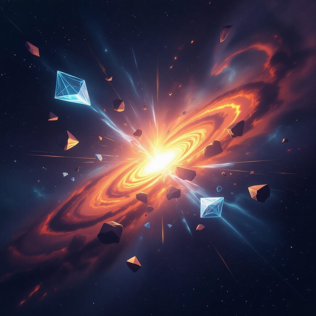 Cosmic Explosion of Shattered Light Fragments