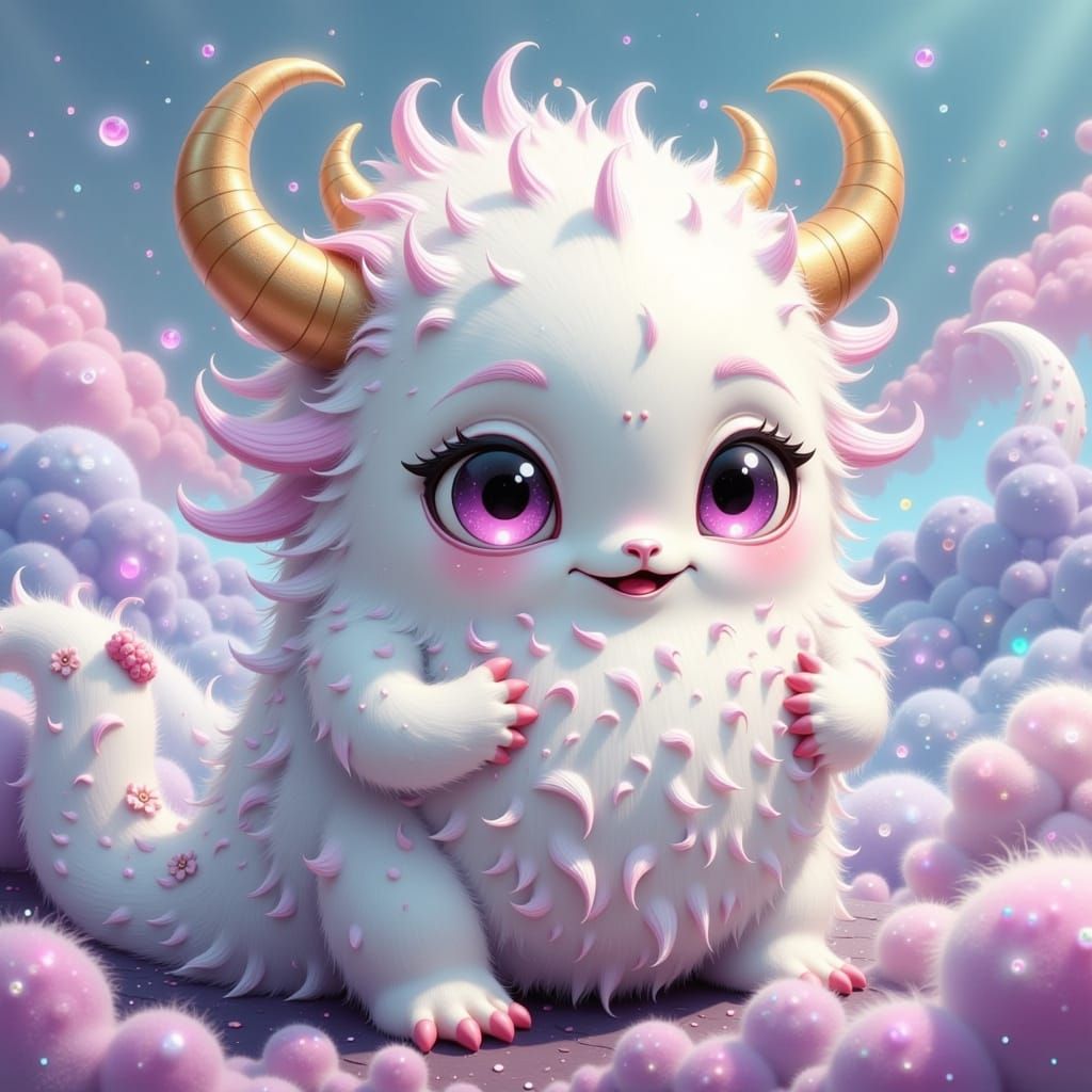 Whimsical White Fae with Gentle Expression