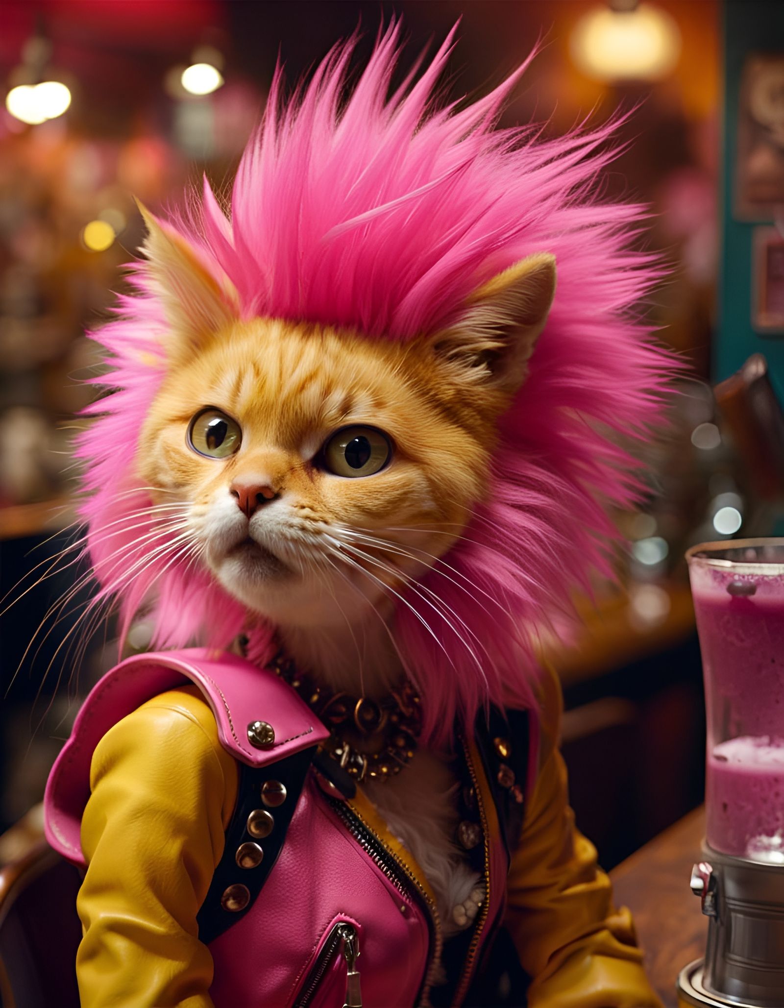 Punk Cat Grrrl is in the bar!