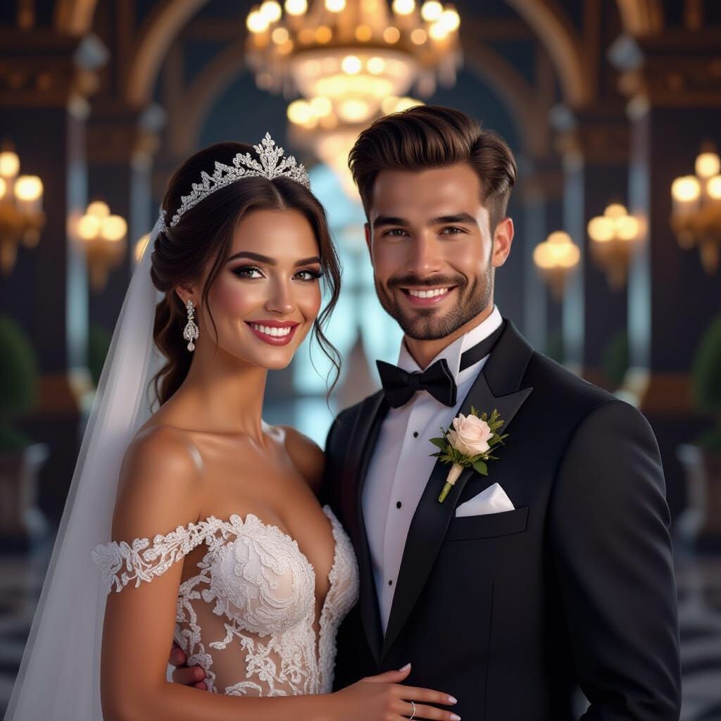 Elegant Couple Posing at Musée Maritime de La Rochele
