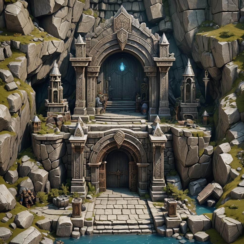 Dwarven Temple Entrance: Chaos, Water, and Trickery