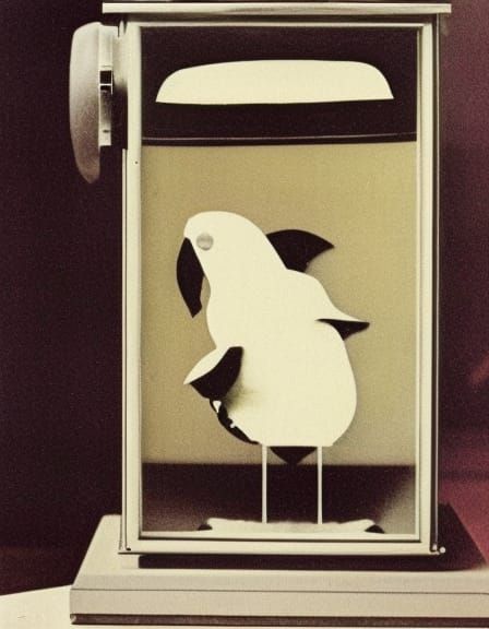 Surreal Bird Assemblage in Joseph Cornell Style