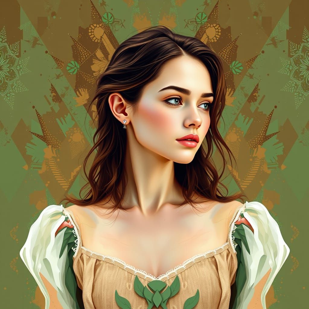 Woman in 'Dress of Life' Pop Art Screen Print